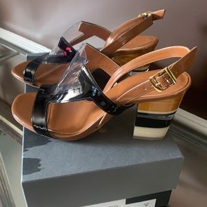 Brand New One Bernardo Lanzi black patent